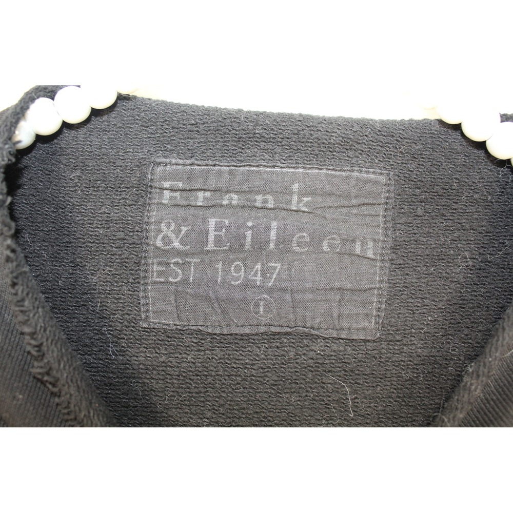 Frank & Eileen Effie Long Sleeve Funnel Neck Sweatshirt in Black Size Large - Picture 4 of 8